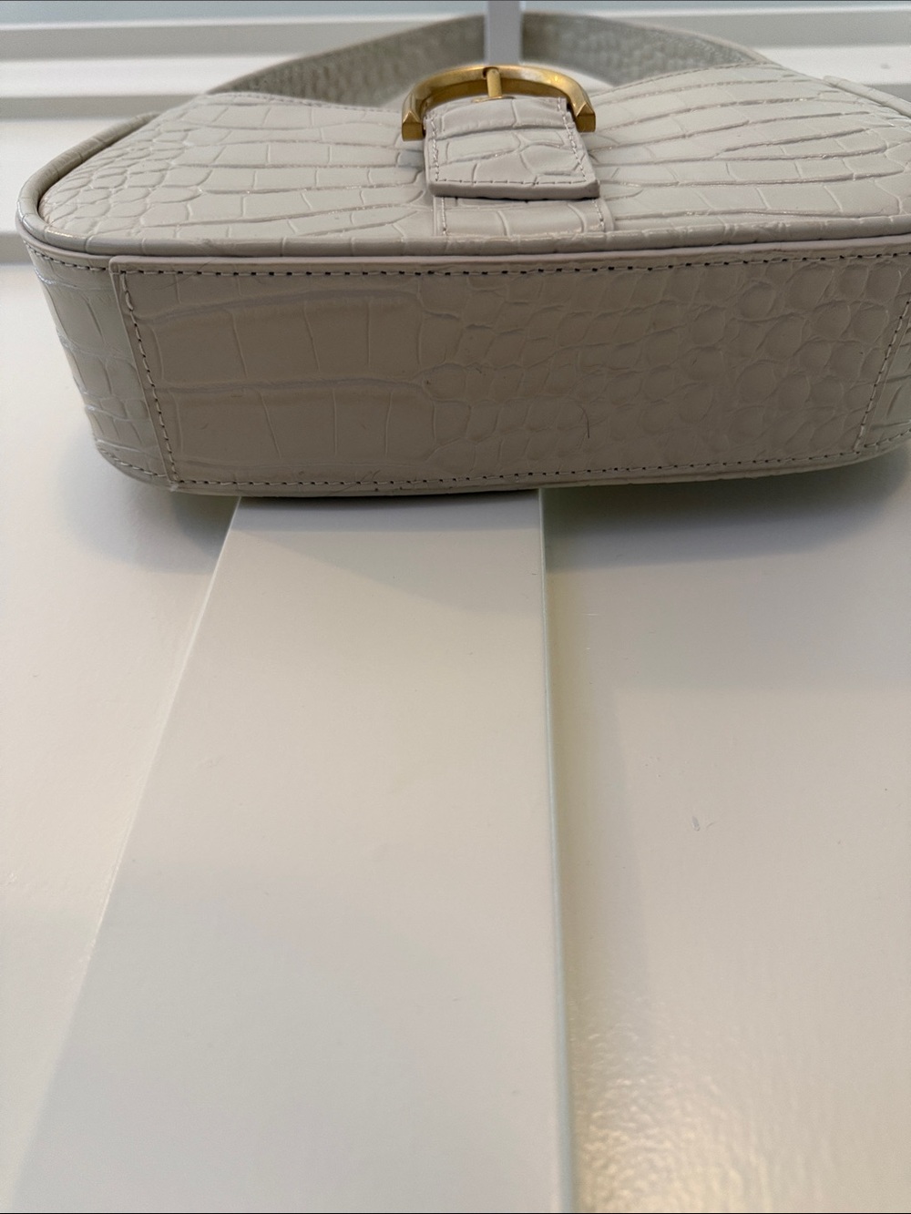 Vince Camuto Croc-Embossed Mini Shoulder Bag with Gold Hardware - Picture 7 of 8